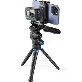 SLIK 246603 Smartphone Tripod, Smooth Video Hand Grip, Rotating Smartphone Holder, Compatible with Smartphone/Camera/Action Camera, Maximum Load Weight 2.2 lbs (1 kg)