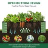 IGOHEALS 2 Pack 4x2x1 Ft Galvanized Raised Garden Bed, Green