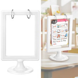 Geelin Mini Anchor Chart Holder 4 x 6 Inches Learning Card Stand Anchor Chart Storage Double Sided Card Display for Holding Alphabet Number Vocabulary Paper Organization Interactive Displays(1 Pcs)