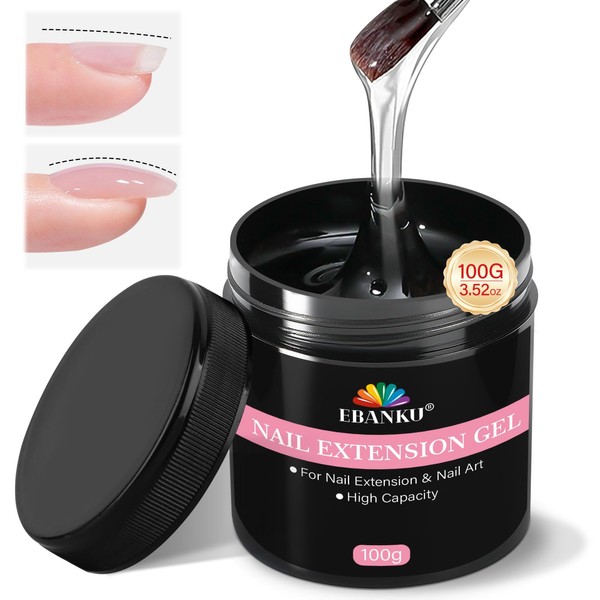 EABNKU 100g/3.5oz Nail Extension Gel Clear Builder Extend Nail Enhancement