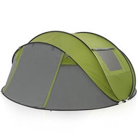 4-Person Dome Camping Tent, Waterproof, Instant Setup, with Carry Bag