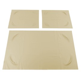 G-PLUS 3PCS Front Seat Covers, Compatible with Club Car DS 1982 1983 1984 1985 1986 1987 1988 1989 1990 1991 1992-2000 Golf Carts Leather (Beige)