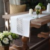 BAZIOE Table Runner White Modern Linen Table Runner Washable Table