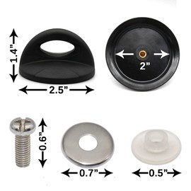 BERYLER 2 Pack Pot Lid Handle Replacement Knob Kitchen Cookware Universal Replacement Pan Lid Holding Handles