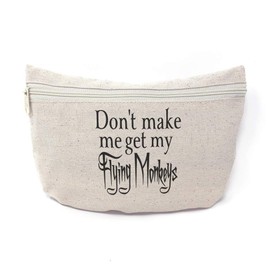 Custom Canvas Makeup Bag Don'T Make Me Funny & Novelty Humor School Supplies Pencil Tote Pouch 9x6 Inches Natural Design Only