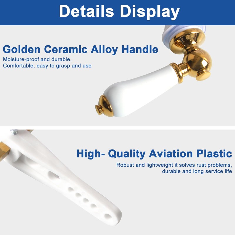 ProChosen Ceramic Toilet Flush Handle, Toilet Flush Handle Replacement Universal
