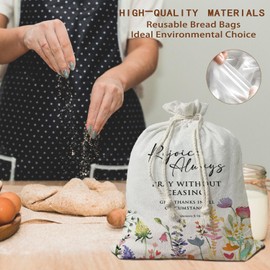 Beeswax bread bag Linen bread keeper Beeswax Bread Bags Bread Box, Storage Reusable Homemade Bread Bags Sustainable kitchen gifts Religious Christian Gifts for Women Kitchen Baker Gifts 16.5×12