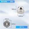 Glvaner 3/8"-16 (20 Pcs) Stainless Steel Acorn Cap Nuts, 304