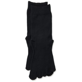 Footmax FML028 Soft Easy Toe Socks, Black