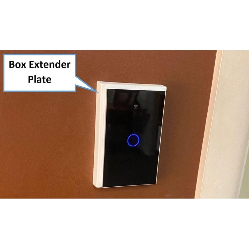 iMBAPrice BES1-2 (2-Pack) 1-Gang Non-Metallic Shallow Surface Box Extender, White