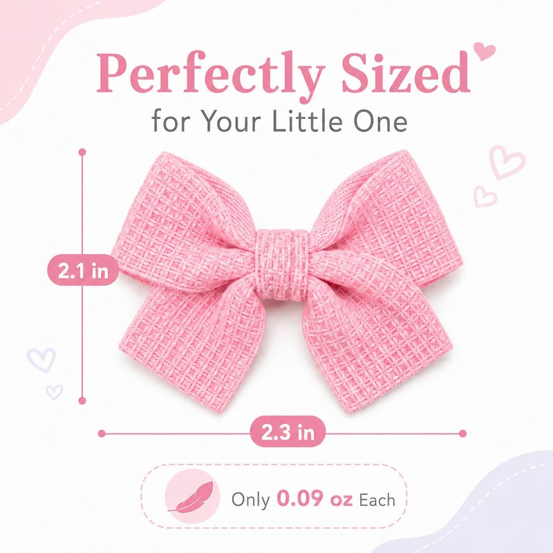Danyarts 20PCS Toddler Hair Bows for Baby Girls, Small Toddler
