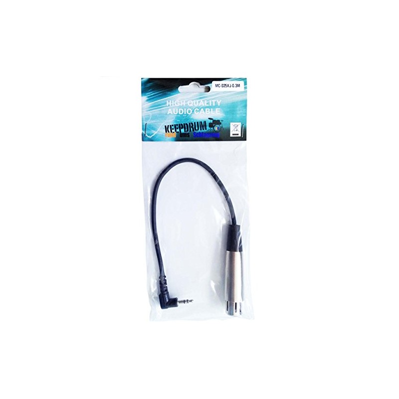 keepdrum MC-025 XJ Audio Cable 0.3 m XLR Female TRS