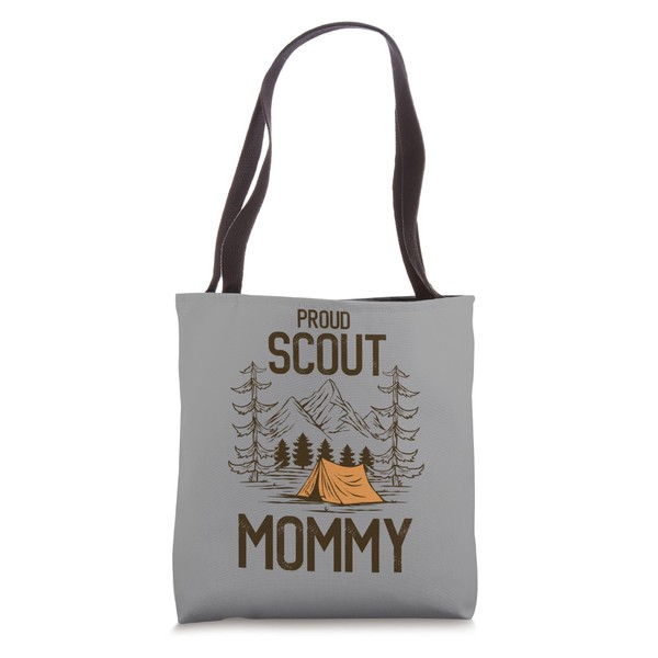 Proud Scout Mommy Camping Scout Leader Adventure Travel Tote Bag