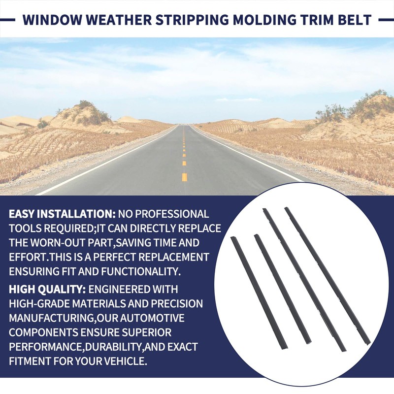 Window Weather Stripping Molding Trim Belt Compatible with Nissan Sentra