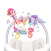 Koty Carseat Toys Hanging, Pink Mermaid Stroller Toys for Babies