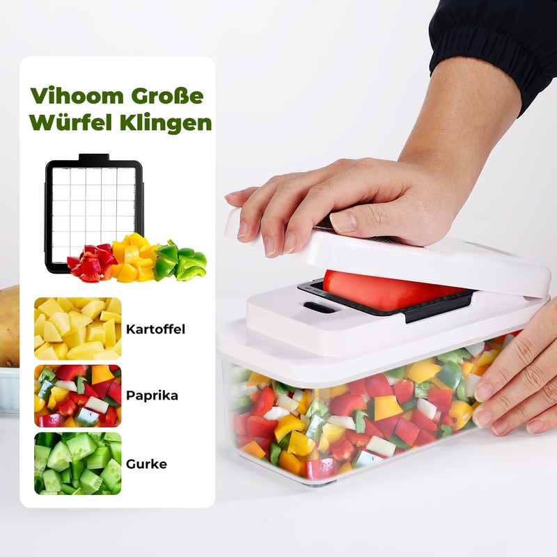 Vihoom Vegetable Cutter, Onion Cutter, Vegetable Chopper for Quick and