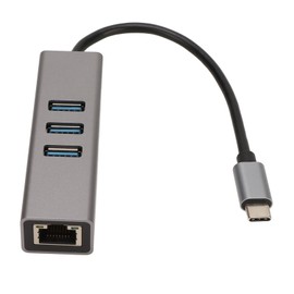 USB C Hub USB C to RJ45 Adapter 5Gbps Plug and Play USB Docking Station for Windows for OS X for Linux Silver Gray