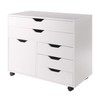 Yardlio Halifax Mobile Storage Cabinet | 5 Drawers | Side