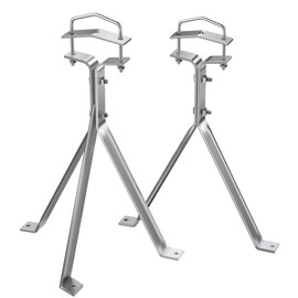 12'' Adjustable Antenna Mast Wall Mount Bracket, 2 Pcs Antenna Stand Off Bracket, Heavy Duty TV Antenna Mounting Brackets, Antenna Wall Mount 12 Inch, Wall Mount Mast Clam｜Tripod Bracket & Y-Brackets