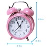 Danse Jupe 3" Twin Bell Loud Alarm Clock Round Backlight
