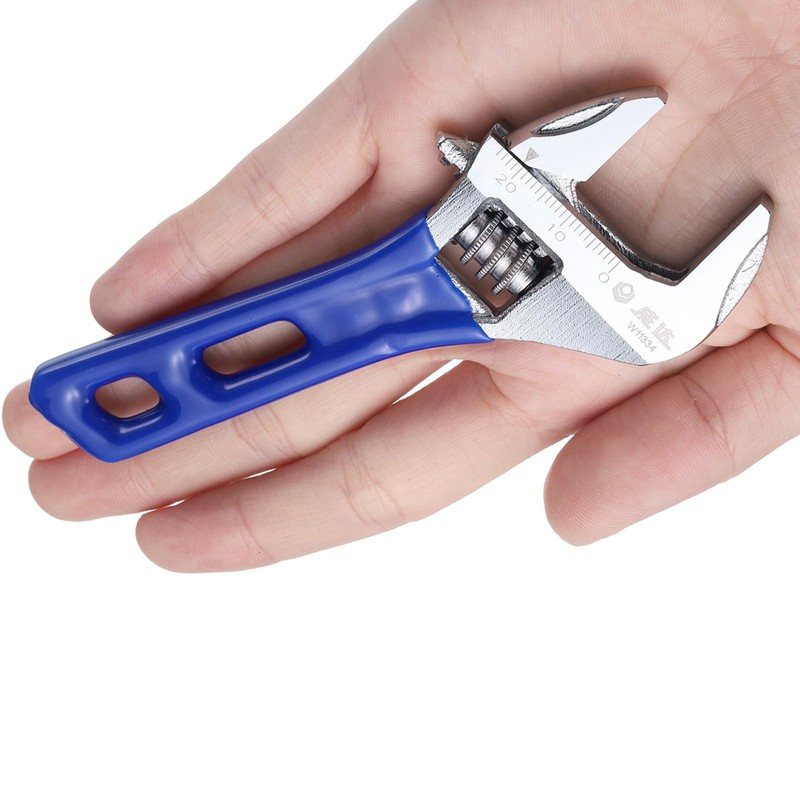 sourcing map 1pcs Adjustable Wrench 6" Jaw 1.4" with Rubber