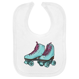 Azeeda 'Roller Skates' Soft Cotton Baby Bib (BI00019385)