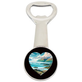 Port Alsworth Alaska Travel Souvenir Destination Heart Shape Design Magnetic Bottle Opener Single