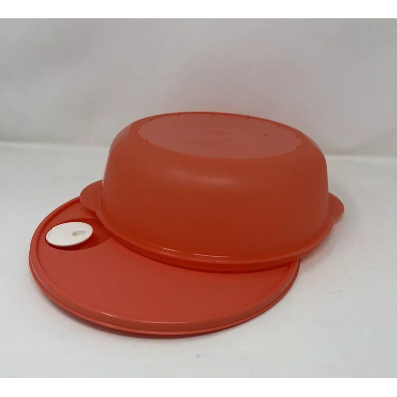 Tupperware Crystalwave Large 3qt Microwave Bowl Coral Microwave Safe New