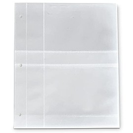 Meadowsweet Kitchens Recipe Card Protector Pages 4 x 6 Inch - 15 Clear Plastic Protectors Pages for Recipe Binder, Recipe Sleeves for 3-Ring Binders, Recipe Card Covers - 3 Hole Punched