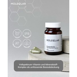 MoleQlar Essentials ONE 30 Kapseln - Vollspektrum-Vitamin und Mineralstoffkomplex in nur einer Kapseln pro Tag - Tägliche Basisabdeckung des Mikronährstoffbedarfs