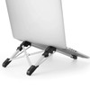 Elecom PCA-LTSCABK Laptop Stand, Foldable, Stepless Adjustment, Lightweight, Compact, Compatible