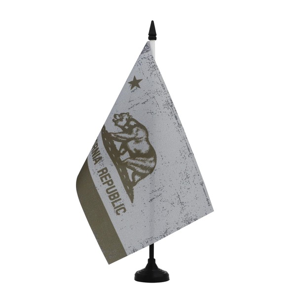 AZ FLAG - California Gray and Black Table Flag 5''