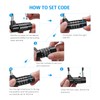 AMIR Long Shackle Combination Lock, 4 Digit Combination Padlock with