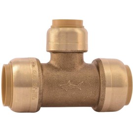 Sharkbite Push Fit Tee, 3/4" x 3/4" x 1/2"