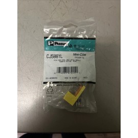 Panduit MINI-COM TX-5e - Network connector RJ-45 (F) 3.6 cm UTP yellow