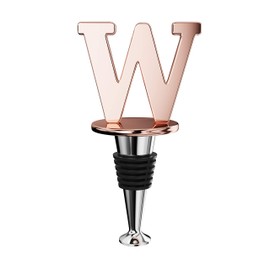 Wine and Beverage Bottle Stopper With Rose Gold Finish ~ Individual Wine Bottle Stoppers A Thru Z ~ Gifts for Wine Lovers ~ by HouseVines (W)