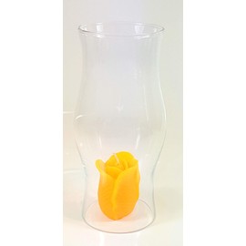 Lantern Large Glass Cylinder Clear Glass Mouth-Blown Crystal Glass Opening Bottom and Top Approx. 12 cm Height Approx. 30 cm Diameter Widest Point 14 cm without Base