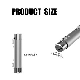 XLR Female to Female Audio Adapter, 3-Pin Connector, 2-Pack