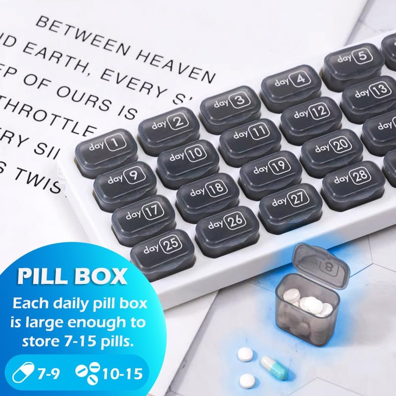 Belegao Pill Box Monthly - 31 Day Pill Case Organiser