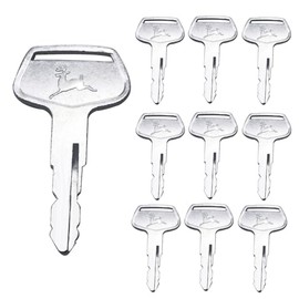 10 PCS Ignition Keys CH12206 Compatible with John Deere Tractors 650 670 750 770 790 870 970 990 1050 1070 1250 1450 1650 3005 4005, Not Fit John Deere 430 850 and 950