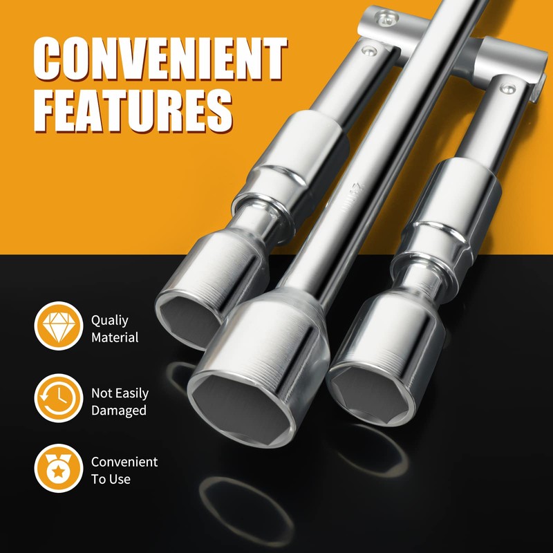 MIKKUPPA 4 Way Folding Lug Wrench - Universal 14 Inch
