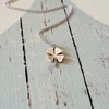 Sterling Silver Tiny Clover Charm Necklace, 18"