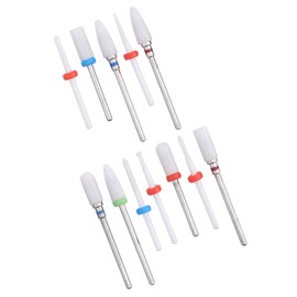 Ceramic Grinding Drill Bit, Corrosion , 12pcs Ceramic Milling Cutter Drill Bit Set for Nail Grinding, 10 Times More Durable for Removing Dead Skin