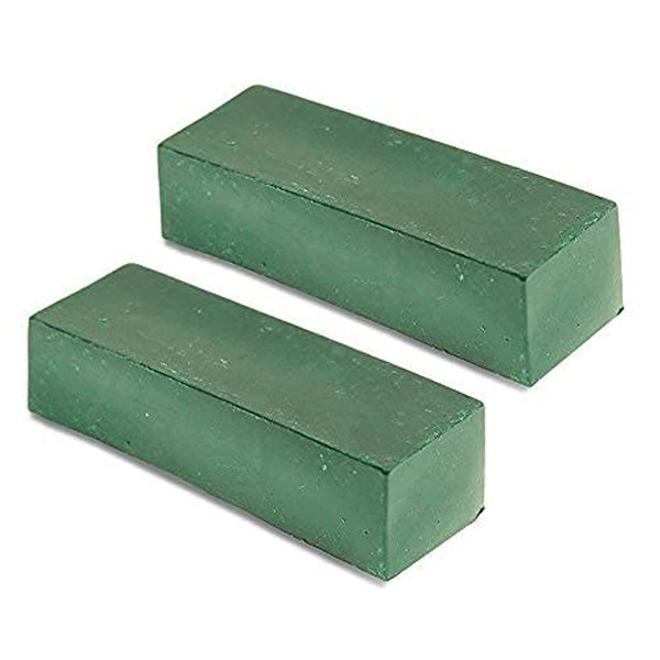 BeaverCraft, Green Strop Compound PP02 - Fine Green Buffing Compound - Leather Strop Green Honing Compound - Buffing Compound 2 Bars 4 Oz - Stainless Carbon Steel Polishing Compound