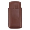 Leather Cigar Case Portable 3 Finger Cigar Humidor Carrying Case