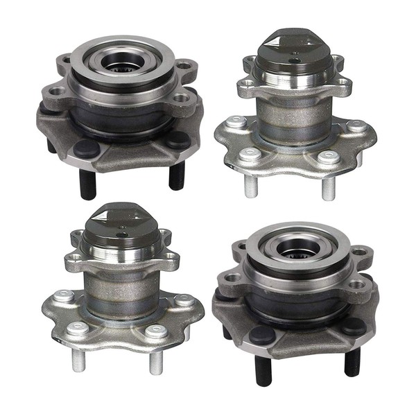 Bode-man 4PC Front and Rear Wheel Bearing and Hub Assembly