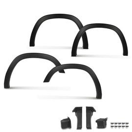 LQI Fender Flares 4PCS Compatible with Dodge Ram 1500 2019-2024, Not Fit 1500 Classic & Rebel & TRX Models Factory Style Smooth Black