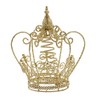 Festive Gold Glitter Crown Christmas Tree Topper