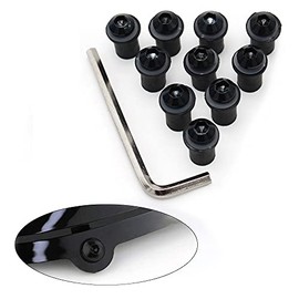 Sportfairings Motorcycle Windscreen Bolts Kit Fit for Yamaha YZF-600 R6 2003 2004 R6S 2006 2007 2008 2009 Windshield Hardware Screw Nuts - BLACK