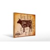 Butchers Selection Beef Cuts Organic Butchers Wooden Sign 12 x